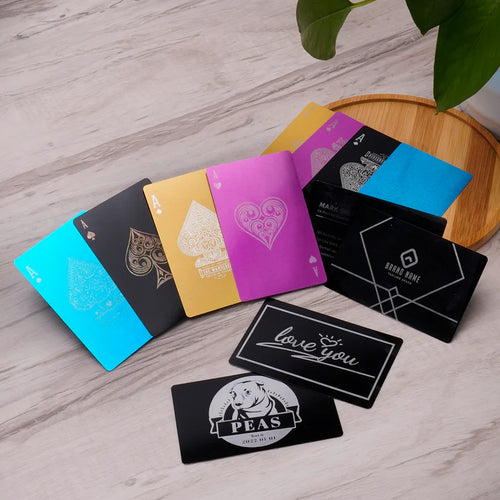 Custom Laser Engraved Metal Business Cards