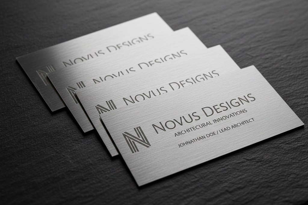 Custom laser engraved metal business cards